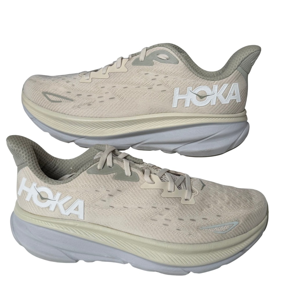 Hoka One One Clifton 9 Mens 11 D Oat Milk Barley Running Shoes 1127895-OKB